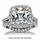 Sheera's Cushion Cut CZ Halo Engagement ring - 10mm