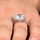 Sheera's Cushion Cut CZ Halo Engagement ring - 10mm