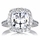 Sheera's Cushion Cut CZ Halo Engagement ring - 10mm