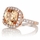 Sheera's 3.87ct Rose Goldtone and Peach CZ Cushion Cut Halo Engagement Ring