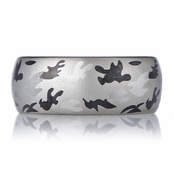 Si's Silvertone Tungsten Camo Ring
