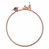 Skye's Cat Charm Bracelet with Black Crystal