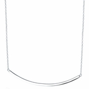 Sofie's Silvertone Curved Bar Necklace