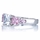 Staci's Promise Ring - Pink & Clear Princess Cut CZ