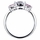 Staci's Promise Ring - Pink & Clear Princess Cut CZ