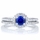Anjala's .25 ct Round Cut Blue CZ Wedding Ring Set