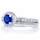Anjala's .25 ct Round Cut Blue CZ Wedding Ring Set
