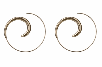 Sybill's Gold Swirl Hoop Earrings