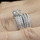 Sylvia's Triple Row Cubic Zirconia Wedding Ring Set