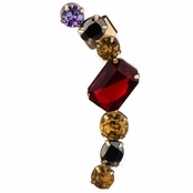 Tierney's Multi-cut Jewel Tone Ear Cuff for Left Ear