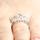Tilda's Silvertone 3 Stone CZ Wedding Ring Set