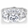 Tilda's Silvertone 3 Stone CZ Wedding Ring Set