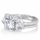 Tilda's Silvertone 3 Stone CZ Wedding Ring Set
