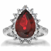 Tori's Red CZ Cocktail Ring