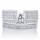 Milan's .5 ct Round Cut CZ Triple Row Wedding Ring Set