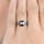 Trista's 4ct Princess Cut CZ Black Rhodium Plated Engagement Ring