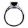 Trista's 4ct Silvertone Princess Cut Black CZ Engagement Ring