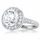 Sterling Silver Cubic Zirconia Round Cut Halo Engagement Ring
