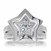 Two Piece Star Pave Ring