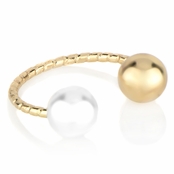 Vannie's Goldtone Imitation Pearl Ring