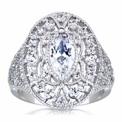 Vera's Art Deco Marquise CZ Cocktail Ring