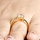 Gold Plated Cubic Zirconia Wedding Ring Set