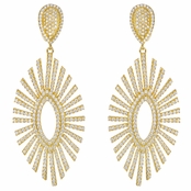 Victoria's Fancy CZ Gold Plated Drop Earrings