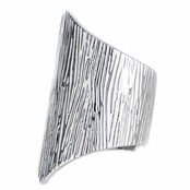 Victoria's Silvertone Etched Cocktail Ring