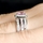 Pink Cubic Zirconia Wedding Ring Set