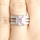 Pink Cubic Zirconia Wedding Ring Set