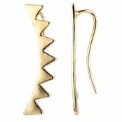 Violet's Goldtone Spike Ear Cuffs