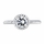 Vivian's Petite Silvertone Twisted Engagement Ring - Designer Inspired