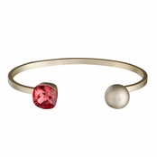 Willa's Stackable Cuff Bracelet with Orange Crystal