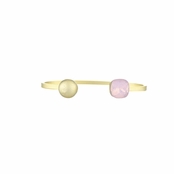 Willa's Stackable Cuff Bracelet with Pink Crystal