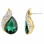 Wilma's Fancy Green Pear Drop Earrings