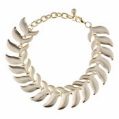 Zahara's Matte Goldtone Leaf Bracelet