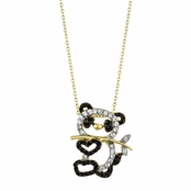 Zhen Zhen's 18in Goldtone CZ Panda Necklace