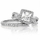 Eilley's Princess Cut CZ Wedding Ring Set