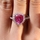 Darling's Pink Heart Shaped Engagement Ring