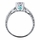 Shayla's Asscher Cut Aqua Heart CZ Engagement Ring
