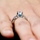 Shayla's Asscher Cut Aqua Heart CZ Engagement Ring