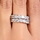 Aren's Princess Cut CZ Stackable Eternity Ring