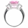 Perfectly Pink Emerald Cut CZ Engagement Ring