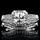 Cadence's Princess Cut CZ Wedding Ring Set
