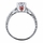 Shayla's Asscher Cut Red Heart CZ Engagement Ring