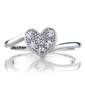 Paige's Petite Heart Charm Promise Ring