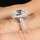 Gina's Vintage Style Halo Cushion Cut CZ Engagement Ring
