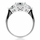 Keane's Engagement Ring - 3 Stone Princess & Trillion Cut CZ