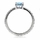Minnie's Princess Cut CZ Promise Ring - 1 CT Blue CZ