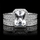 Vintage Emerald Cut CZ Wedding Ring Set - Petite 2.5 Carats